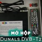 Mở hộp đầu thu kỹ thuật số mặt đất Dunals DVB T2 miễn phí thuê bao